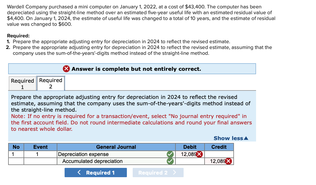 Solved Wardell Company purchased a mini computer on January
