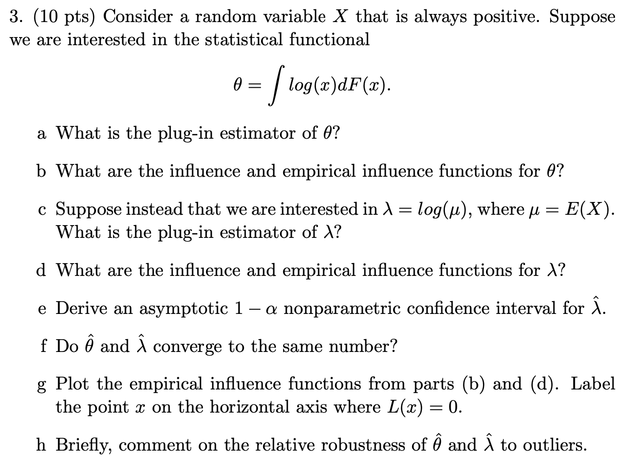 Solved 3 10 Pts Consider A Random Variable X That Is A Chegg Com