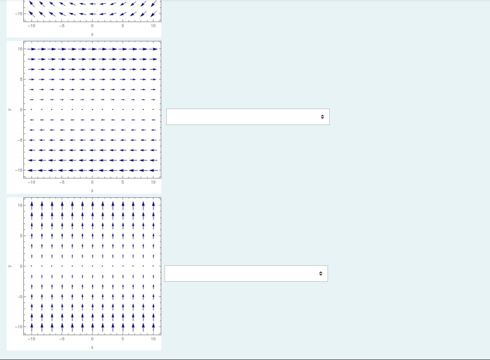 Solved The following pictures each show a vector field \\( | Chegg.com