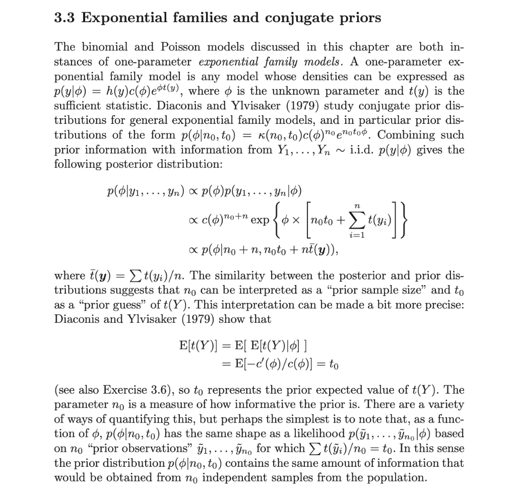 3 5 Mixtures Of Conjugate Priors Let P Y F C F Chegg Com