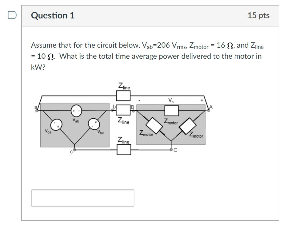Solved DQuestion 1 15 pts Assume that for the circuit below, | Chegg.com