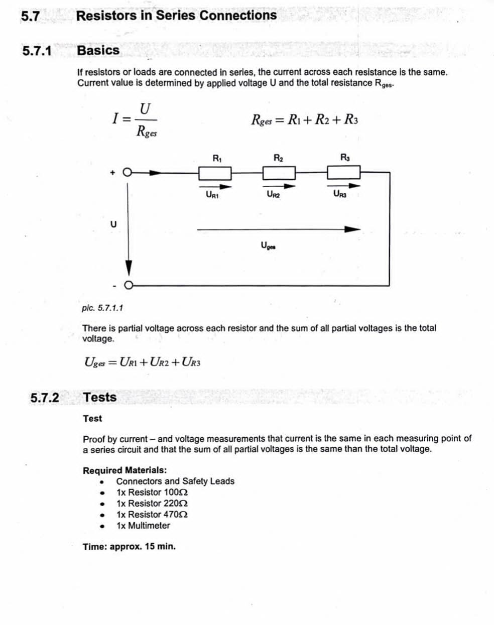Solved Test Procedure: - Set up the circuit in pic. 5.7.2.1 | Chegg.com