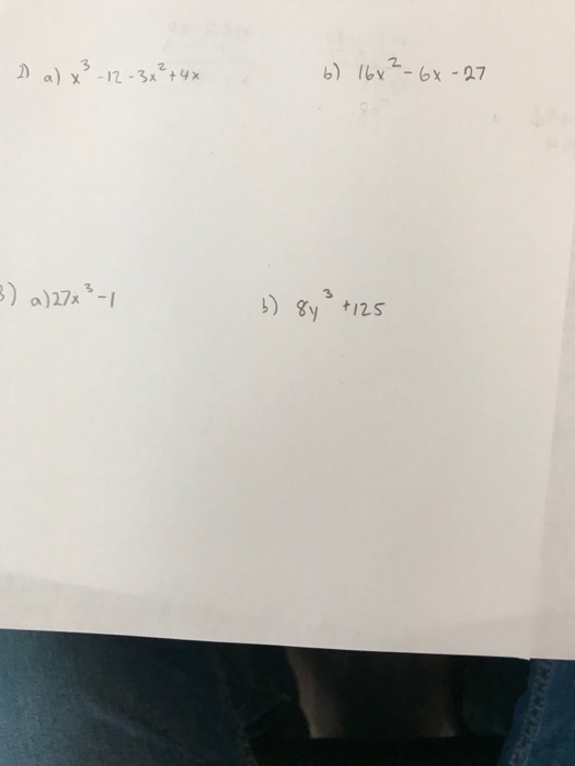 Solved Completely Factor Each Equation Chegg