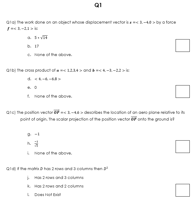 Solved Qia The Work Done On An Object Whose Displacement Chegg Com