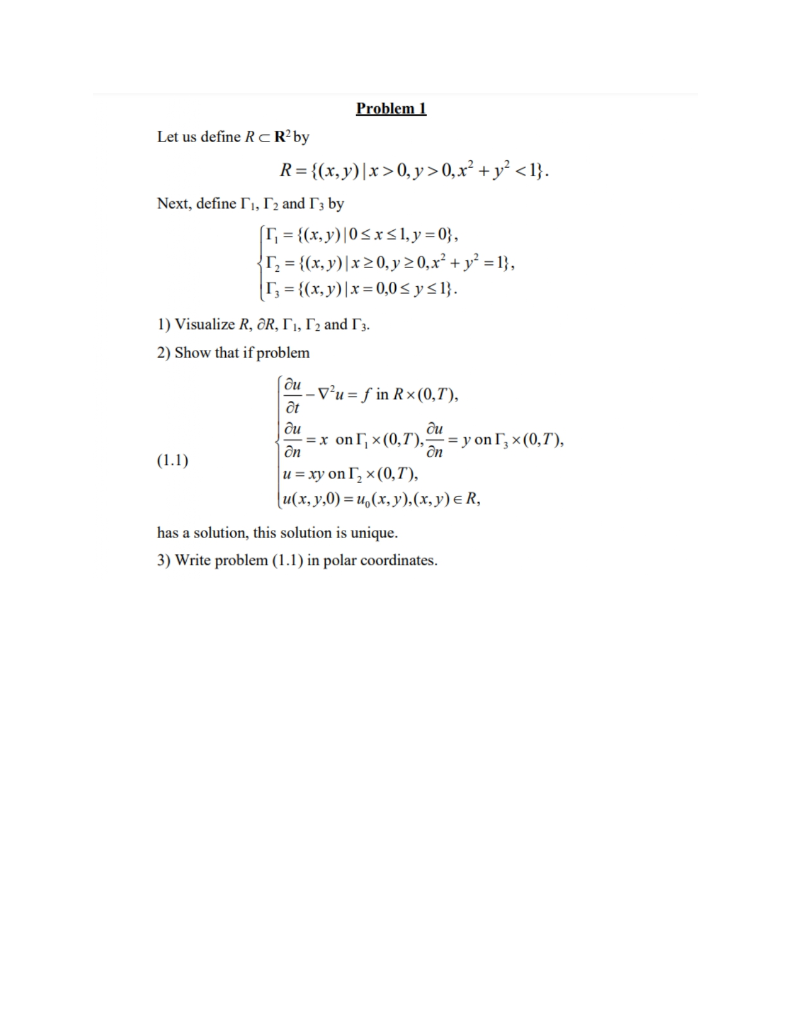 Solved Problem 1 Let us define RR by R = {(x,y)|x>0, y>0,x² | Chegg.com
