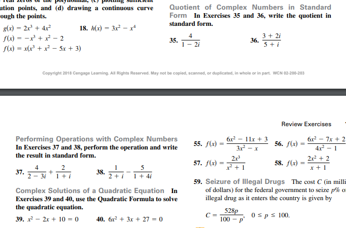 Solved Precalculus By Ron Larson 10th Editionquestions