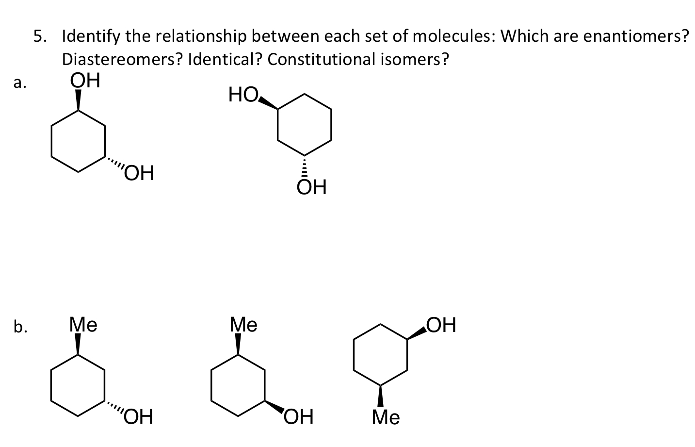 Identify the relationship between each set of