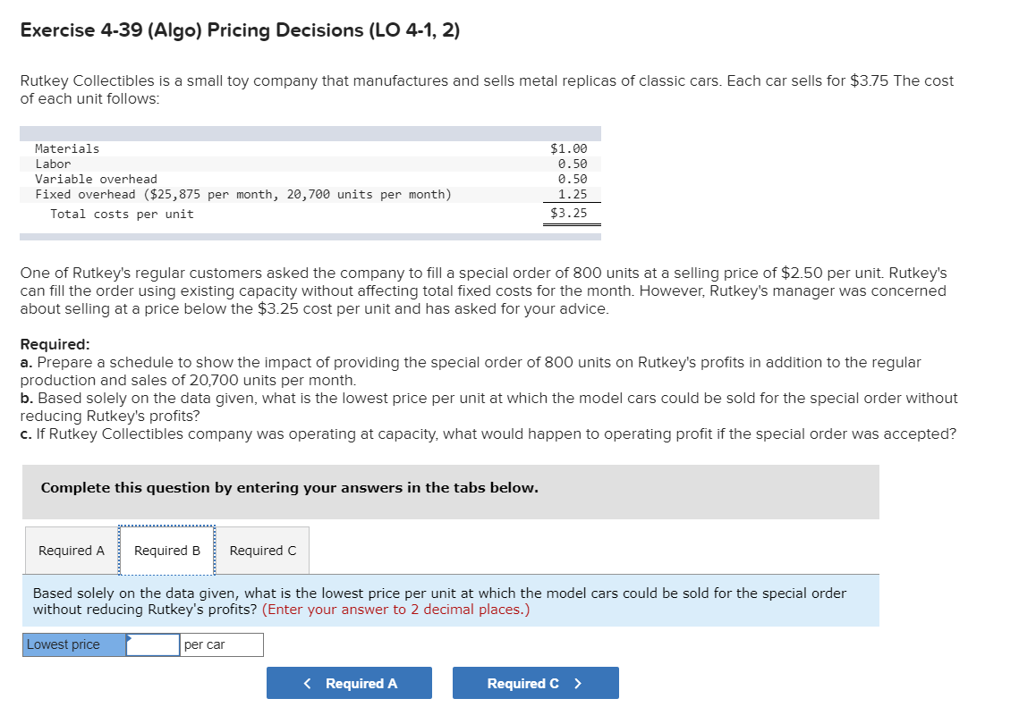 Solved Rutkey Collectibles is a small toy company that