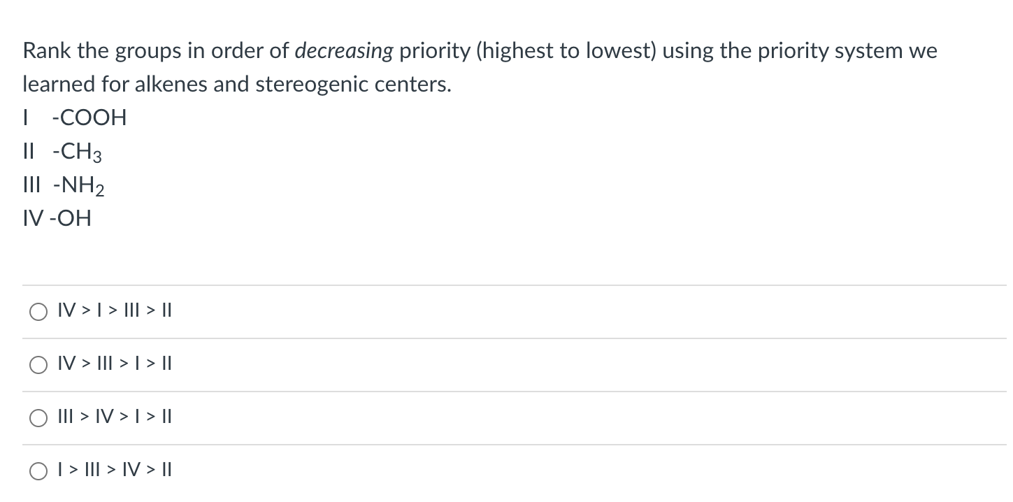 Solved Rank the groups in order of decreasing priority | Chegg.com