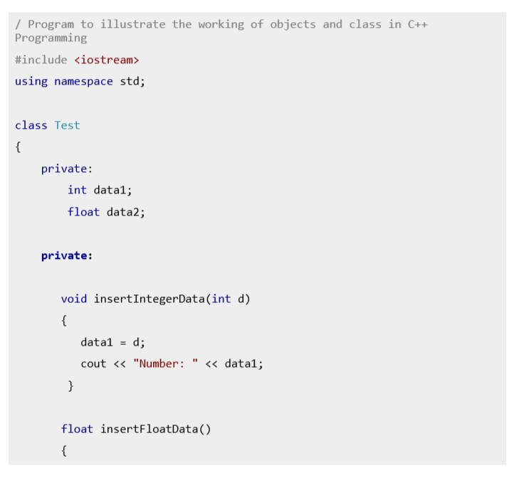 Solved / Program To Illustrate The Working Of Objects And | Chegg.com