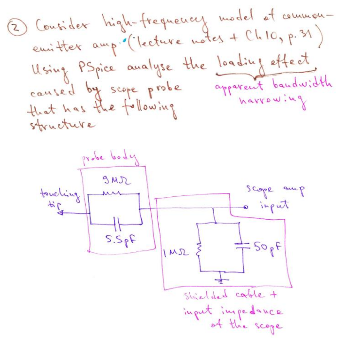 Solved 1. Consider the amplifier circuit: Find fH (-3 dB | Chegg.com