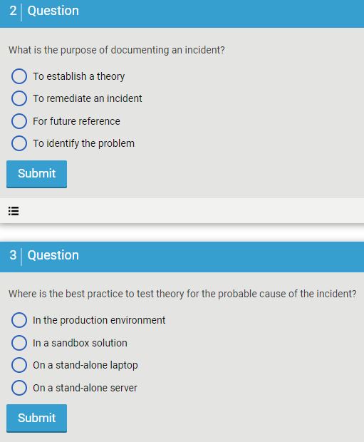 Solved 2 Question What is the purpose of documenting an | Chegg.com