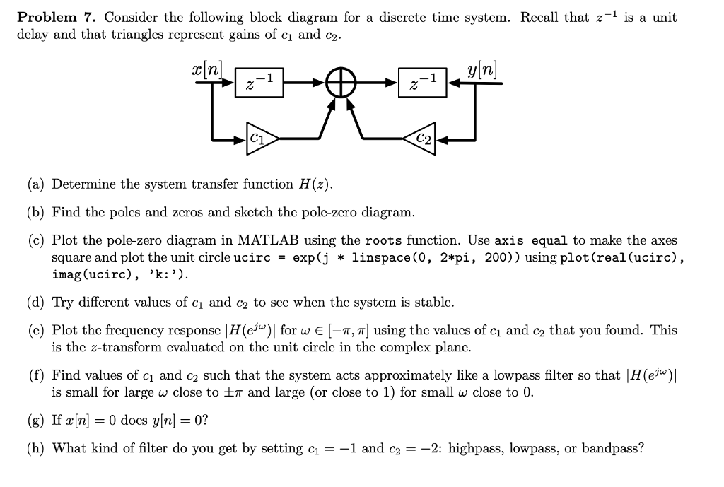 Solved Problem 7. Consider the following block diagram for a