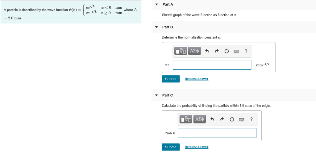 Solved Part A Sketch graph of the wave function as function | Chegg.com
