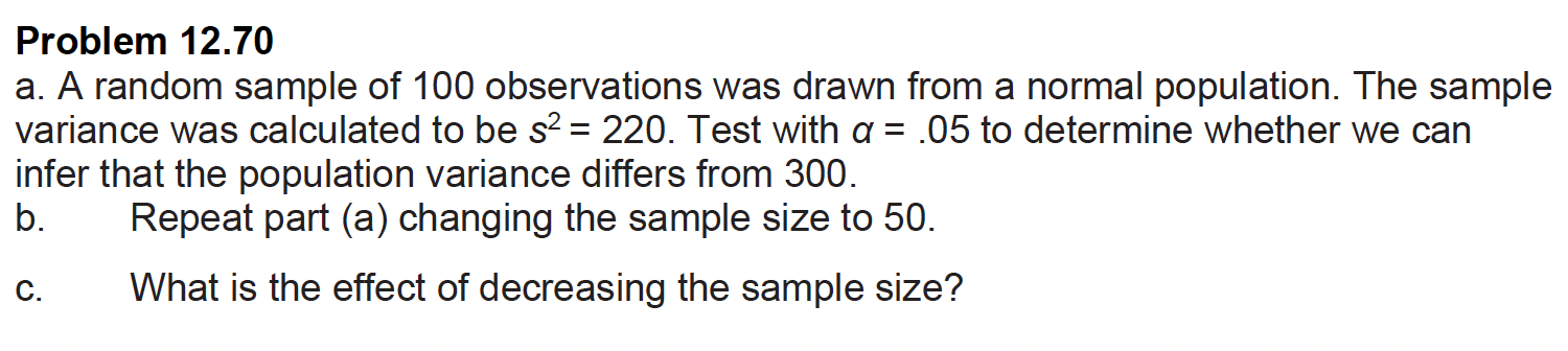 Solved Problem 12.70 a. A random sample of 100 observations | Chegg.com