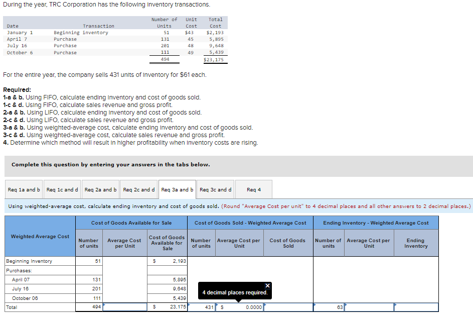 Solved During the year, TRC Corporation has the following
