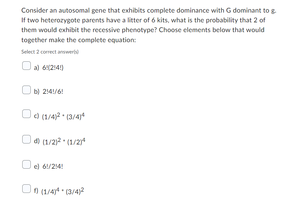 Solved consider an autosomal gene that exhibits complete chegg