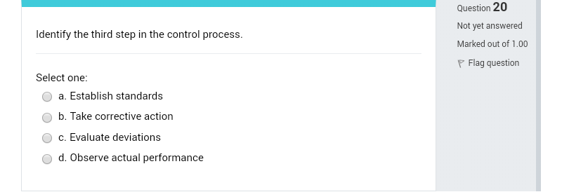 Solved Question 20 Identify the third step in the control | Chegg.com