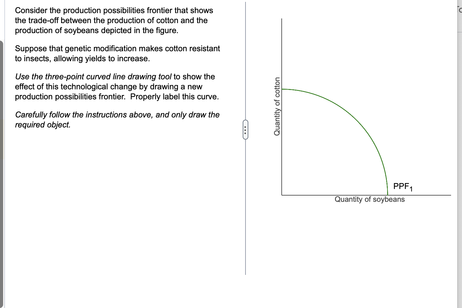 Solved Consider the production possibilities frontier that | Chegg.com