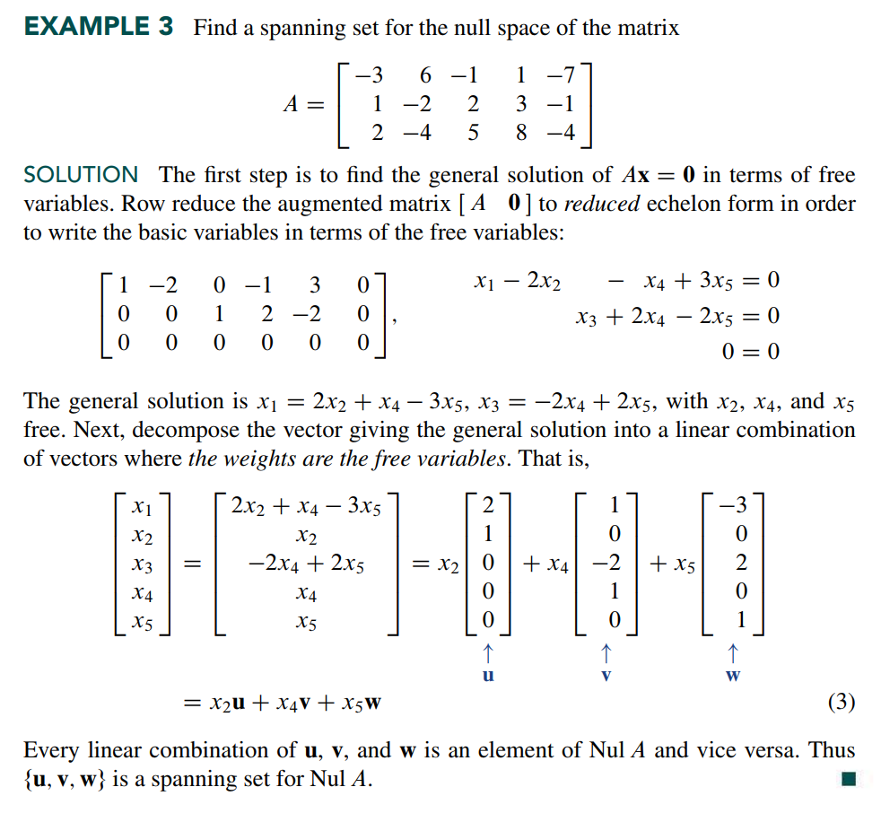 Solved Find Bases For The Null Spaces Of The Matrices Given | Chegg.com