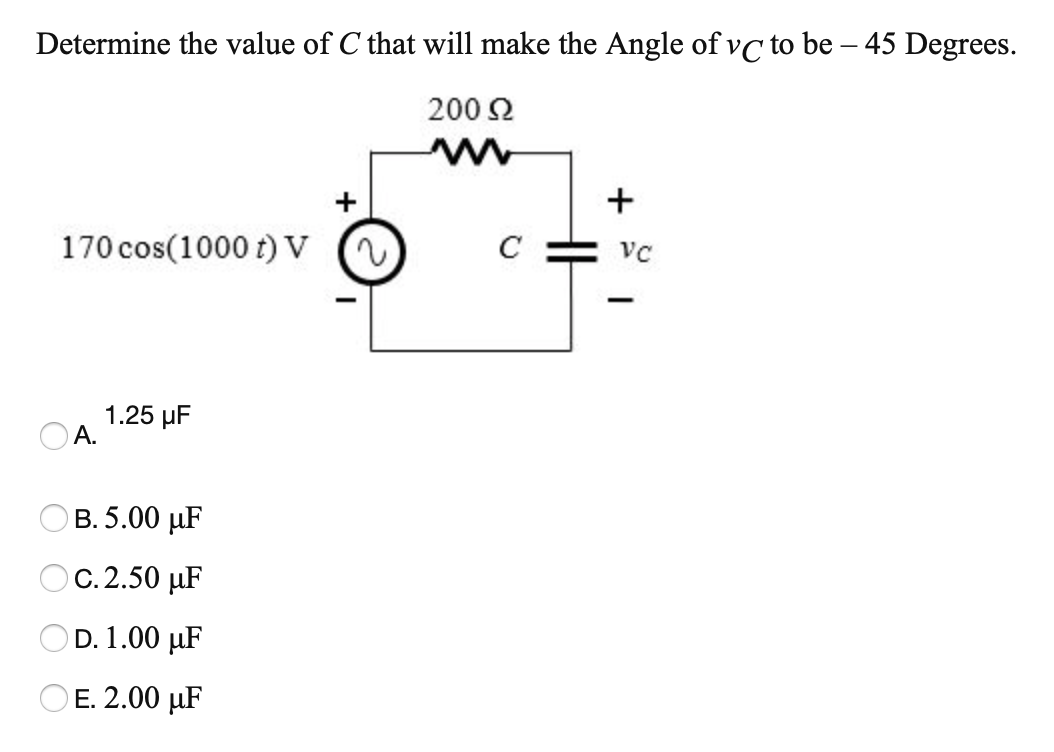 Solved Determine The Value Of C That Will Make The Angle Chegg Com