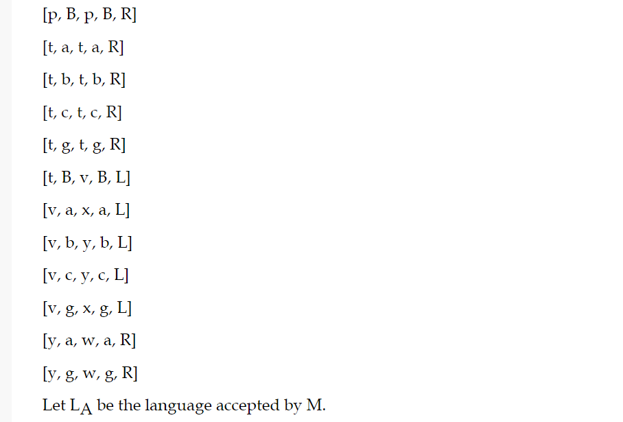 Consider A Turing Machine M Q Sigma Gamma 5 Chegg Com