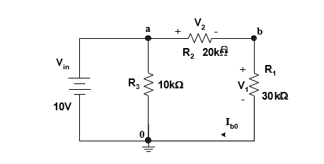 Solved V₂ a a + b R, 20k in + RA M w RE 10kΩ 30kQ 10V Іьо 0 | Chegg.com