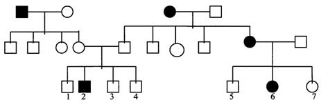 Solved 1) Below is a pedigree for a human trait. Shaded | Chegg.com