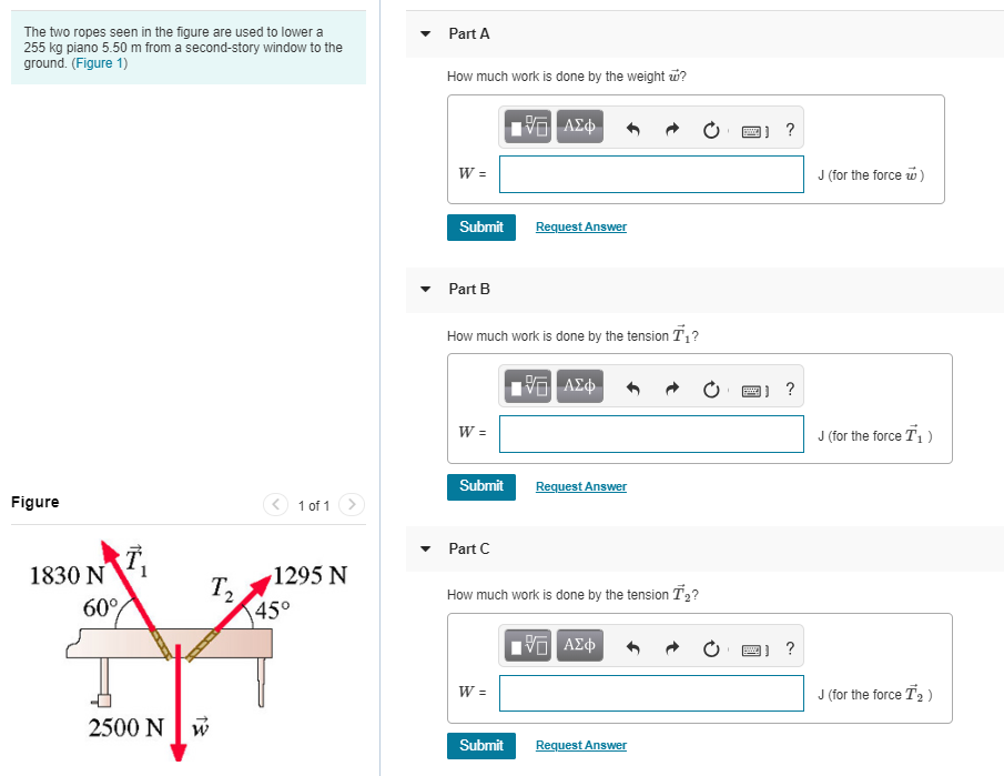 Two Ropes Experiment Solved The two ropes seen in the figure are used to lower a | Chegg.com