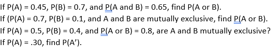 Solved If (P(A)=0.7,P(B)=0.1, And A And B Are Mutually | Chegg.com