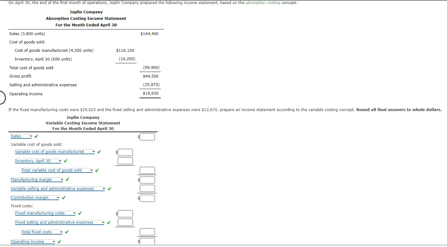 Solved On April 30, the end of the first month of