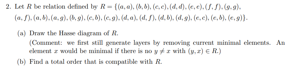 Solved 2 Let R Be Relation Defined By 9221