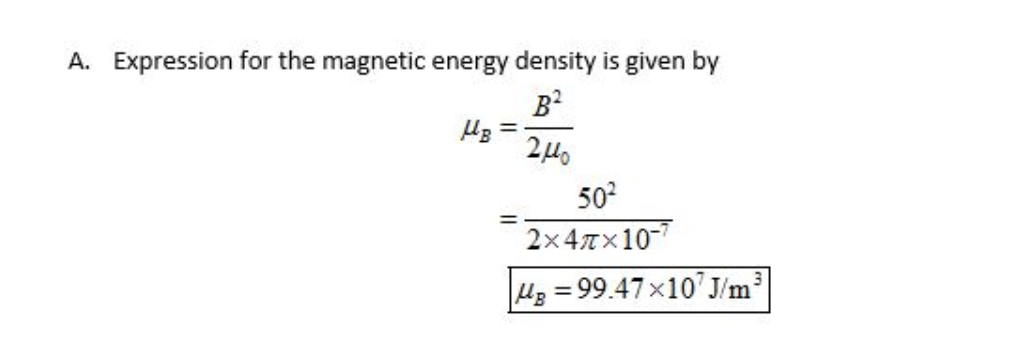 A. Expression for magnetic is | Chegg.com