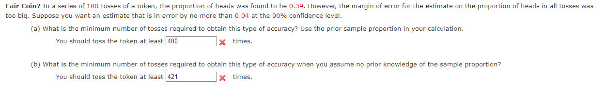 Solved Fair Coin? In a series of 100 tosses of a token, the | Chegg.com