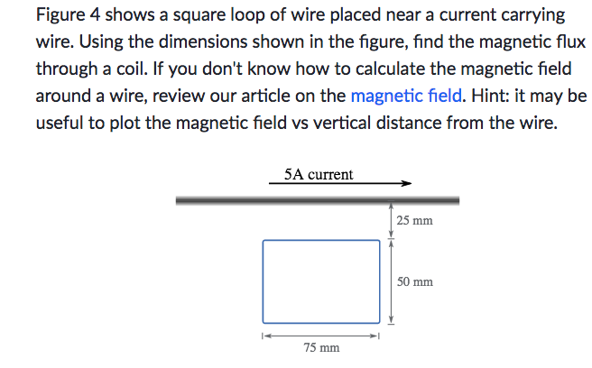 Solved Figure 4 shows a square loop of wire placed near a | Chegg.com