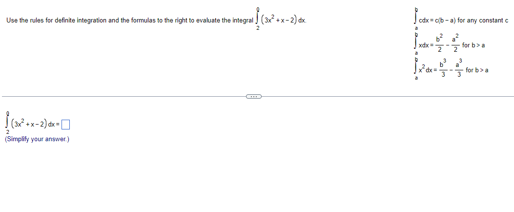 Solved Use The Rules For Definite Integration And The | Chegg.com