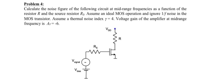 Solved Problem 4: Calculate the noise figure of the | Chegg.com