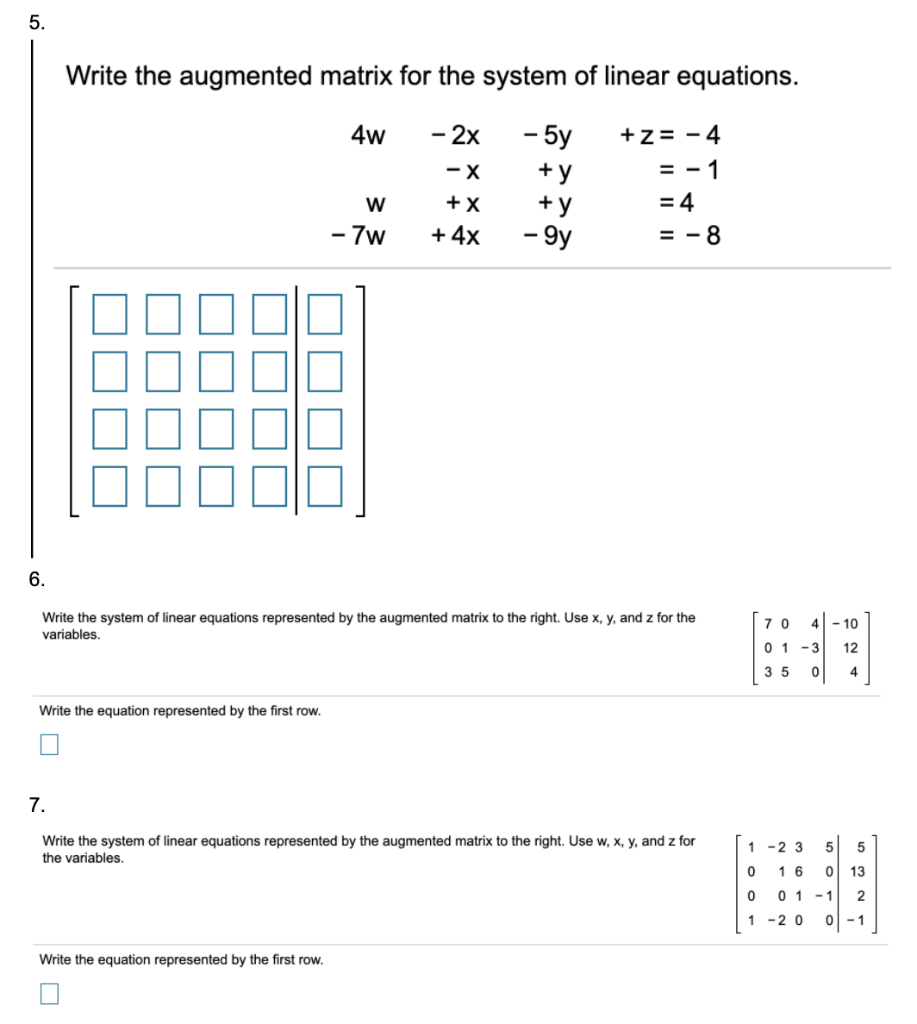 Solved 1 Find The Augmented Matrix For The System 6x 9y Chegg Com