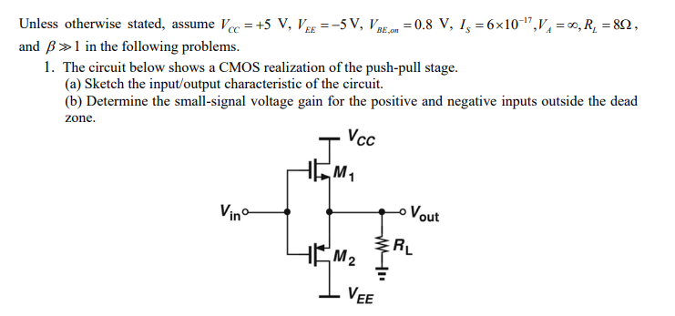 Be Unless Otherwise Stated Assume Vcc 5 V Ve Chegg Com