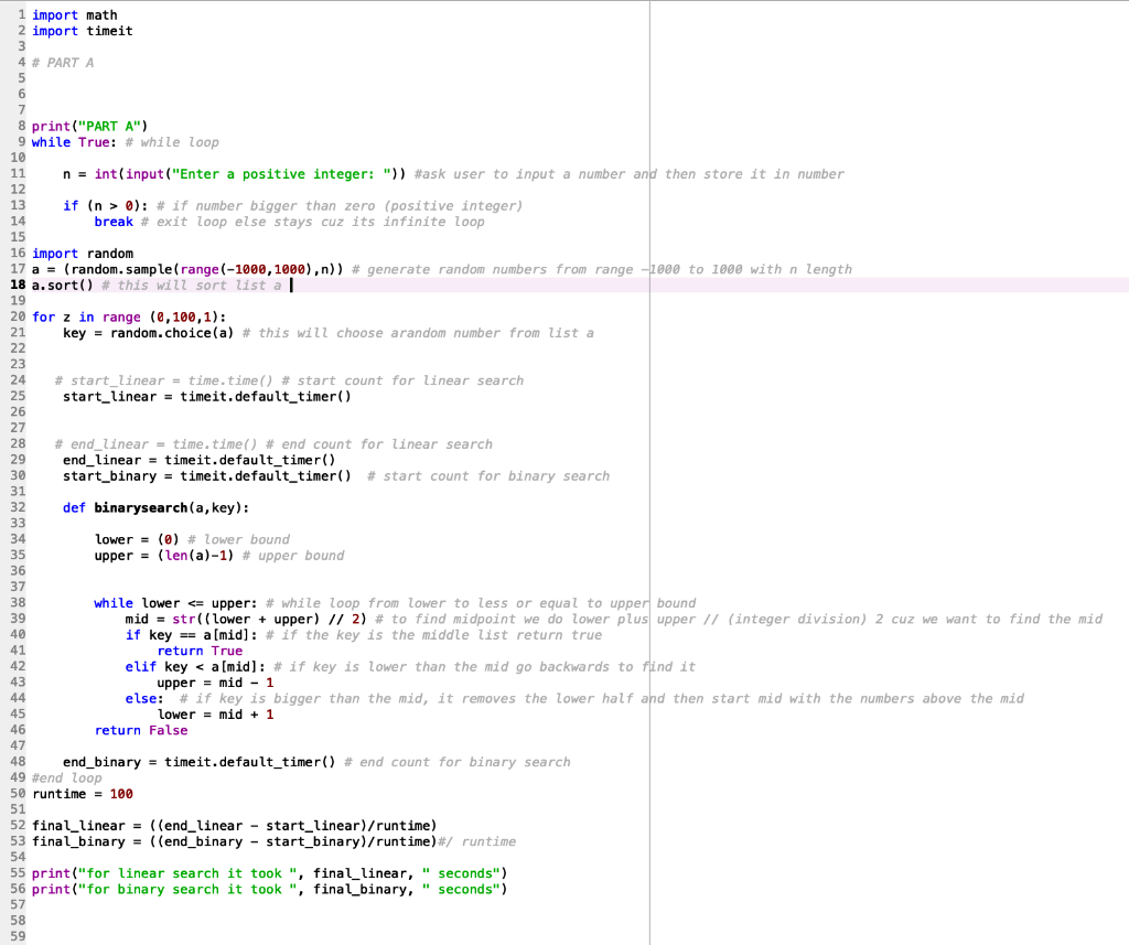 Implement linearSearch(a, key) and binarySearch(a, | Chegg.com