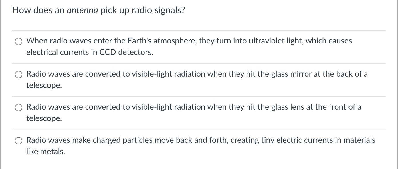 Solved How does an antenna pick up radio signals? When radio