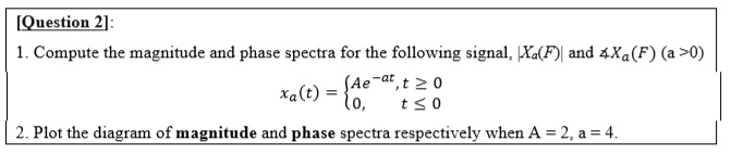 Solved Question 2] 1. Compute the magnitude and phase | Chegg.com