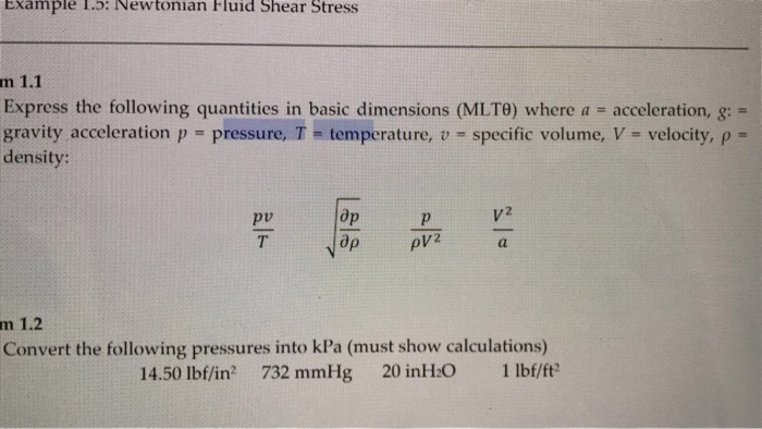 Solved Express the following quantities in basic dimensions | Chegg.com