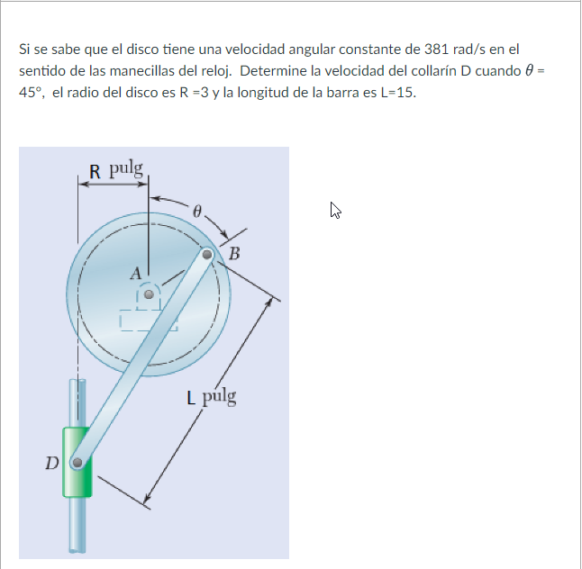 Solved Knowing that the disk has a constant angular velocity | Chegg.com