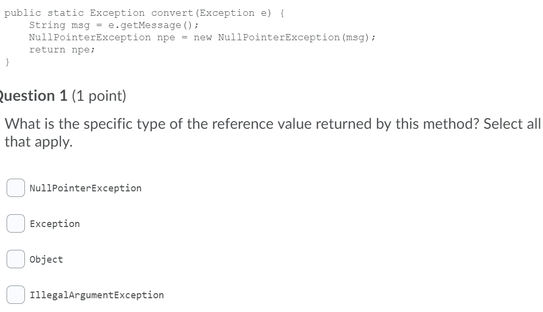 Solved public static Exception convert (Exception e) {