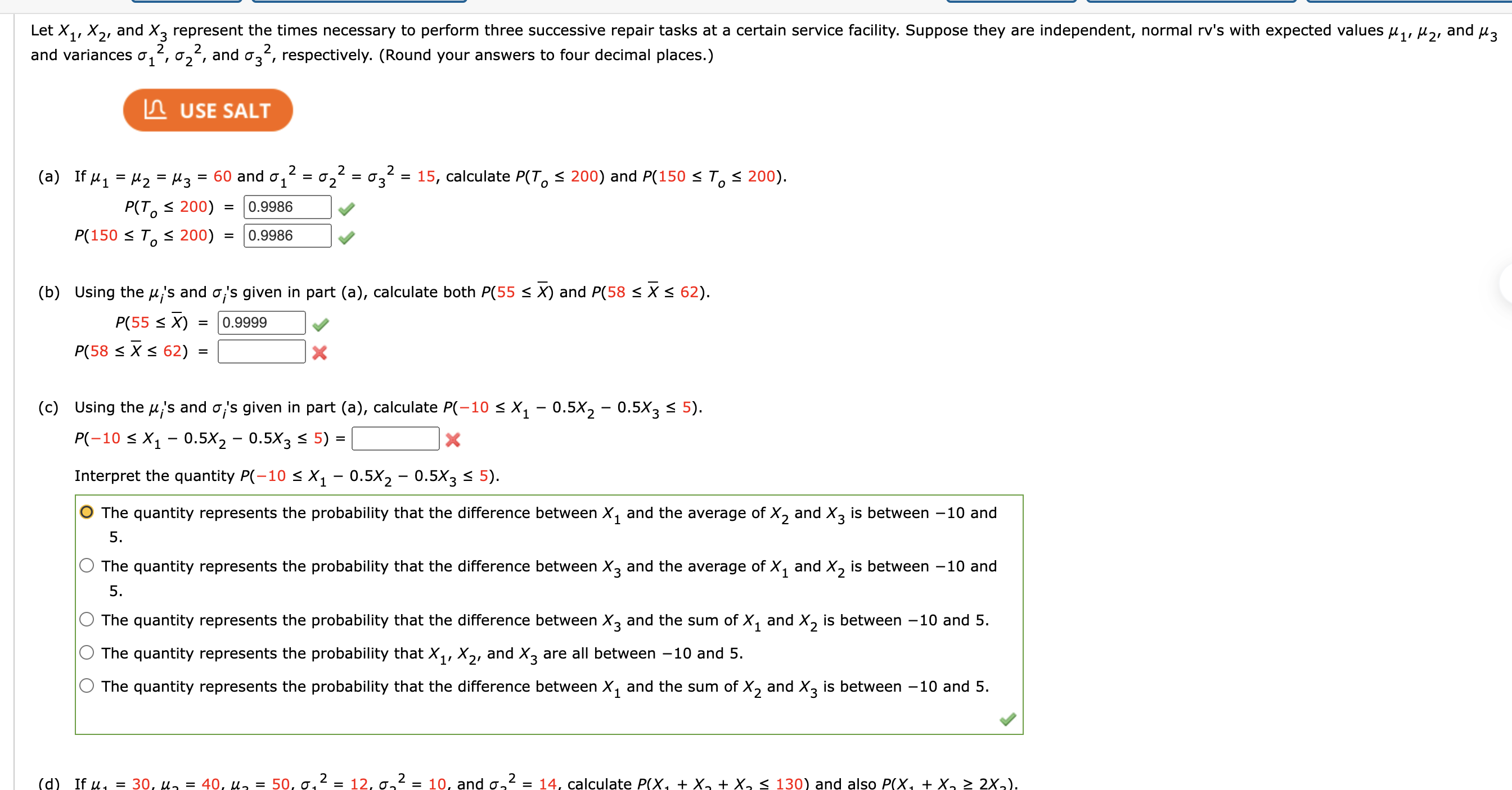 Solved And Variances σ12,σ22, ﻿and σ32, ﻿respectively. | Chegg.com