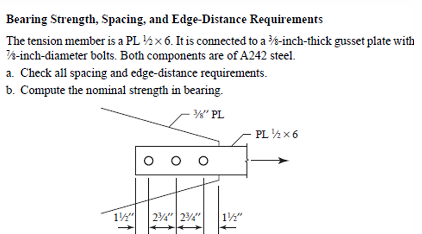 Solved Bearing Strength, Spacing, and Edge-Distance | Chegg.com