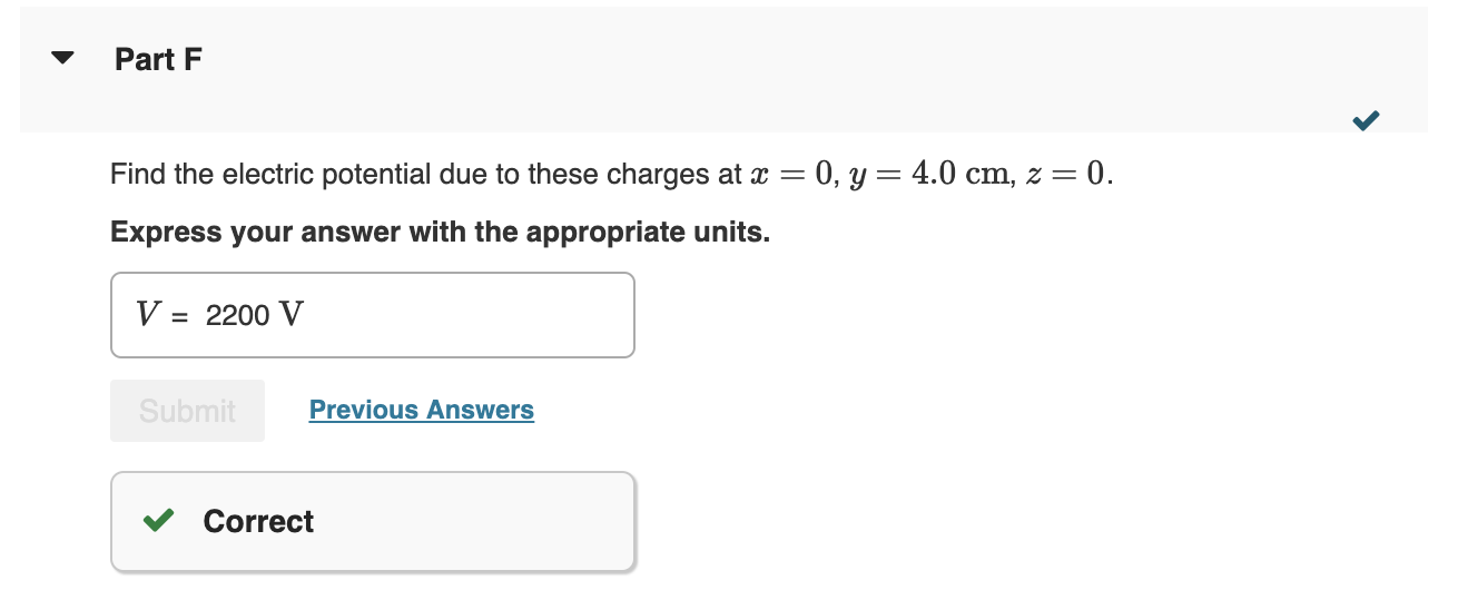 Solved Find The Electric Potential Due To These Charges At