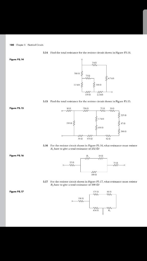 Solved 180 Chapter 5 Electrical Ciruits 5.14 ind the total | Chegg.com