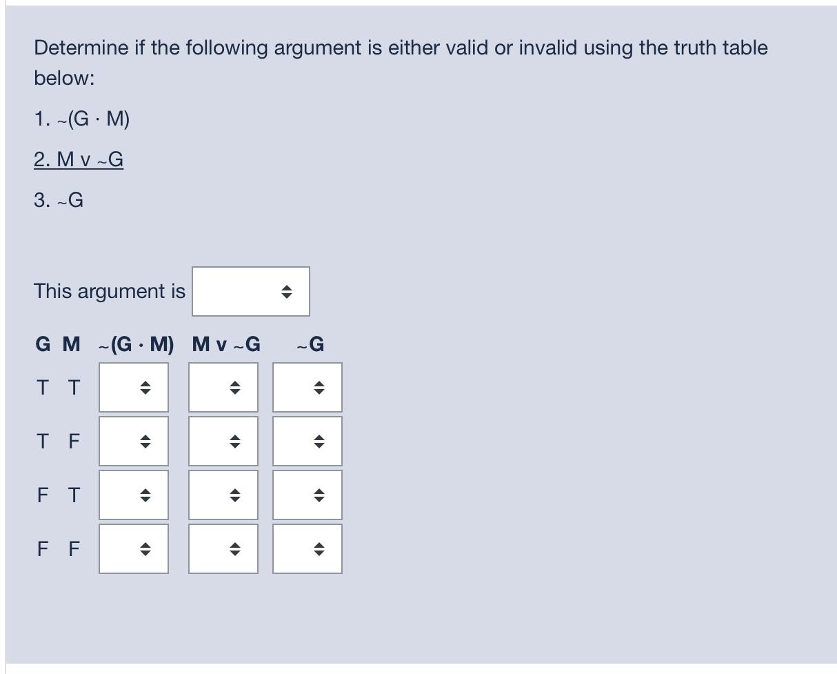 Solved Determine if the following argument is either valid | Chegg.com